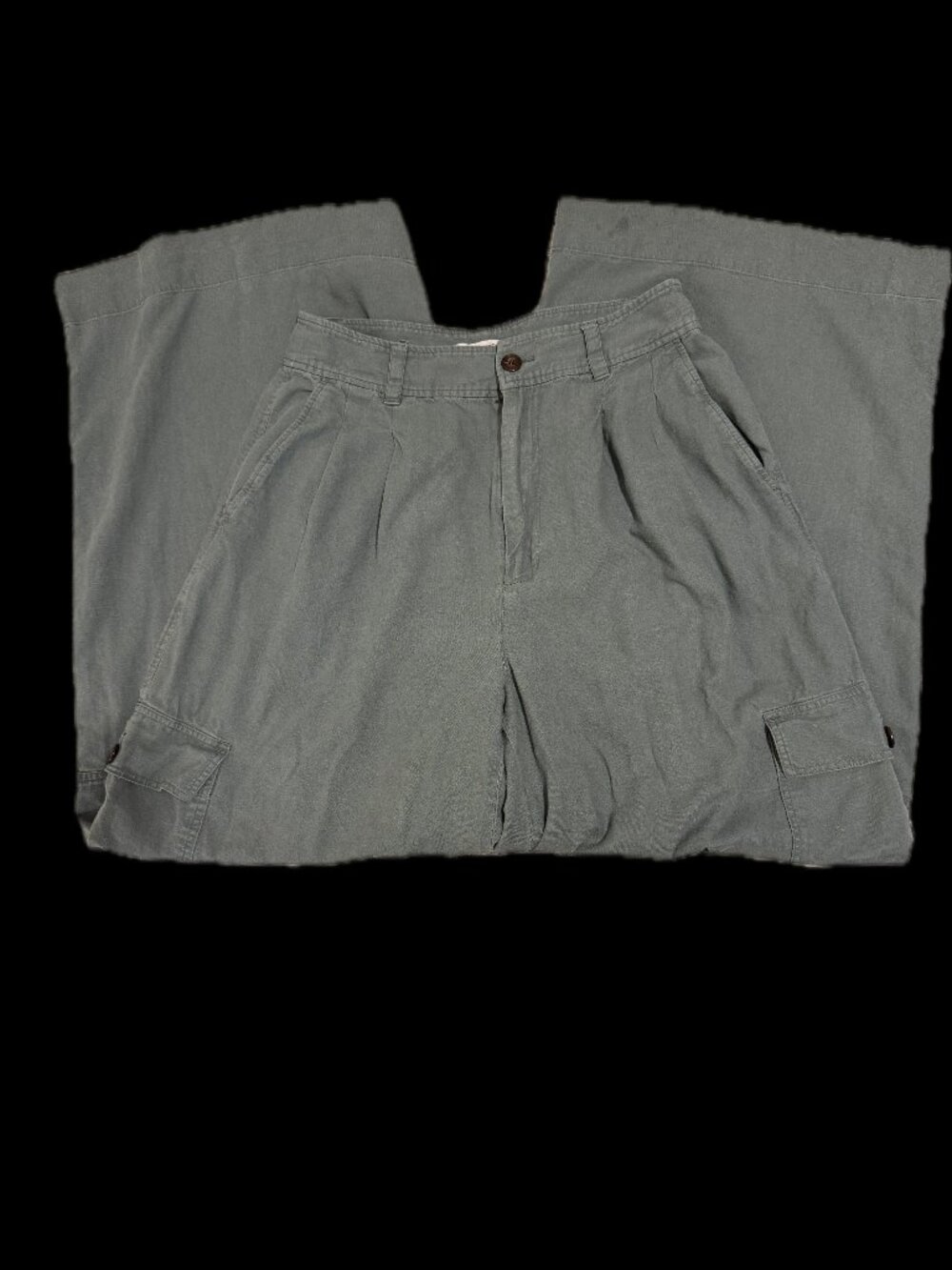 Madewell Wide Leg Pleated Cargo Pants in Linen-Blend - Picture 5 of 8